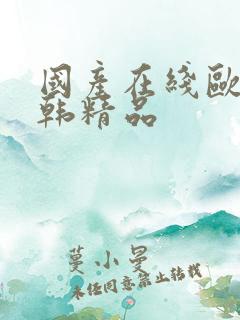 国产在线欧美日韩精品