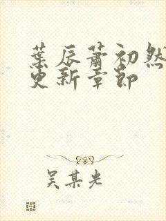 叶辰萧初然最快更新章节