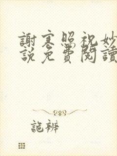 谢寒照祝妙清小说免费阅读笔趣阁无弹窗小说