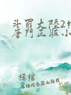 斗罗大陆2绝世唐门正版小说