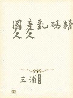 国产乱码精品久久久