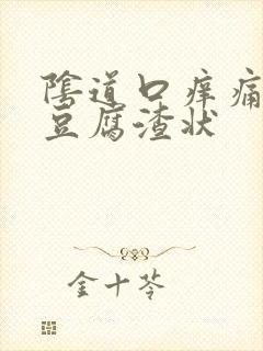 阴道口痒痛白带豆腐渣状