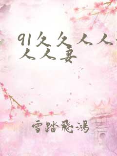 91久久人人澡人人妻