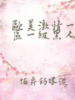 欧美激情一区二区一级黑人片