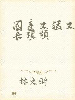 国产又猛又粗又长视频