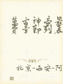 万古神帝最新免费章节列表