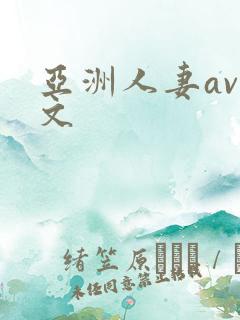 亚洲人妻av中文
