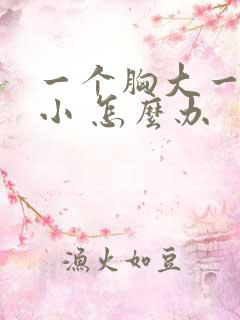 一个胸大一个胸小 怎么办