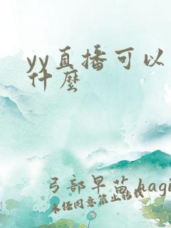 yy直播可以看什么