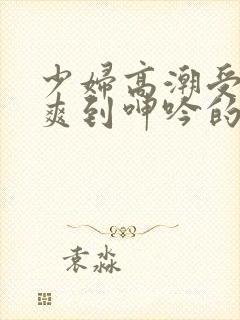 少妇高潮受不了爽到呻吟的