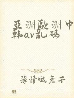 亚洲欧洲中文日韩av乱码