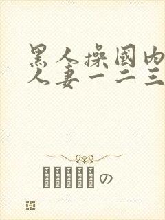 黑人操国内精品人妻一二三四区