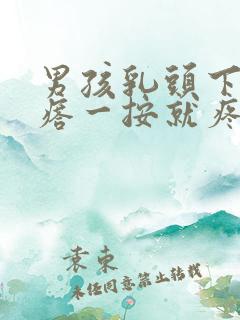 男孩乳头下有疙瘩一按就疼