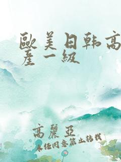 欧美日韩高清国产一级