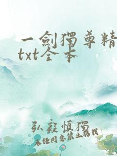 一剑独尊精校版txt全本