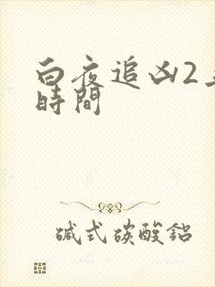 白夜追凶2上映时间