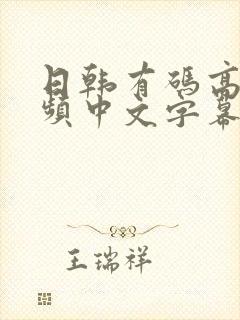 日韩有码高清视频中文字幕