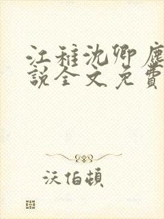 江稚沈卿尘的小说全文免费阅读最新贺