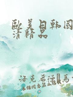 欧美日韩国产高清精品