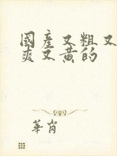 国产又粗又猛又爽又黄的