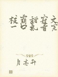 校霸甜宠文小说一口气看完