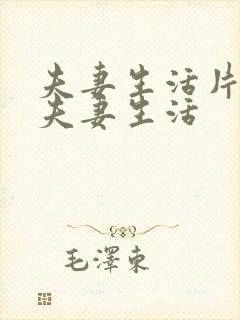 夫妻生活片一级夫妻生活