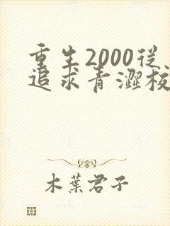 重生2000从追求青涩校花同桌txt
