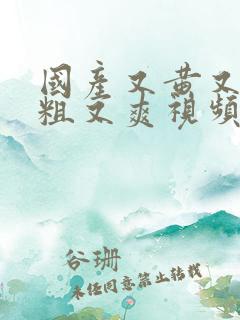 国产又黄又猛又粗又爽视频