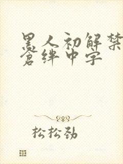 黑人初解禁巨佐仓绊中字