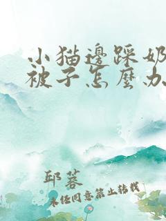 小猫边踩奶边嘬被子怎么办