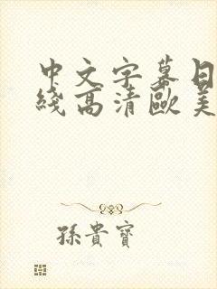 中文字幕日韩在线高清欧美