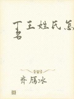 丁王姓氏怎么起名