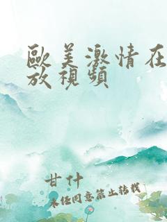 欧美激情在线播放视频