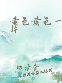 黄色黄色一级大片