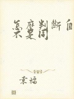 怎么判断自己是不是同