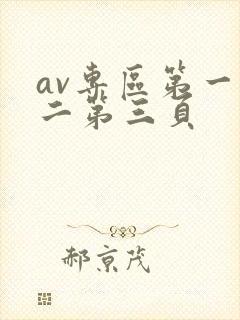 av专区第一第二第三页