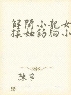 解开小龙女胸罩揉她的胸小说