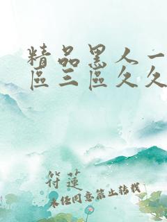 精品黑人一区二区三区久久