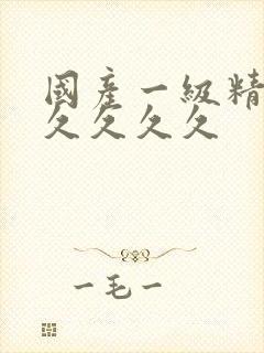 国产一级精品久久久久久