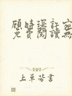 顾时琛许宛小说免费阅读无弹窗