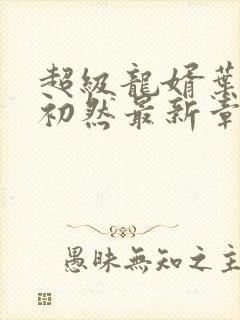 超级龙婿叶辰萧初然最新章节