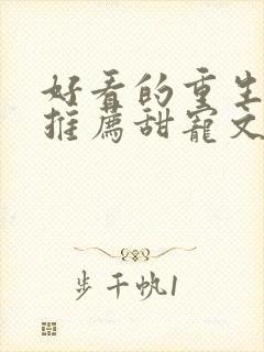 好看的重生小说推荐甜宠文