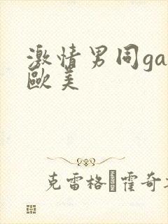 激情男同gay欧美