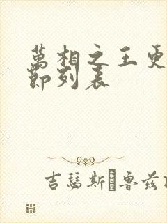 万相之王更新章节列表