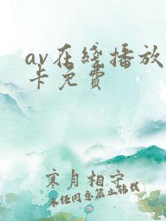 av在线播放不卡免费