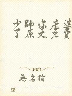 少帅你老婆又跑了原文免费阅读