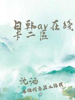 日韩av在线不卡二区