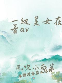 一级美女在线观看av