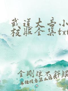 武道大帝小说精校版全集txt