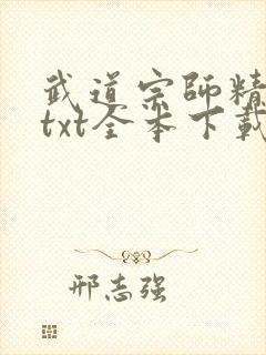 武道宗师精校版txt全本下载